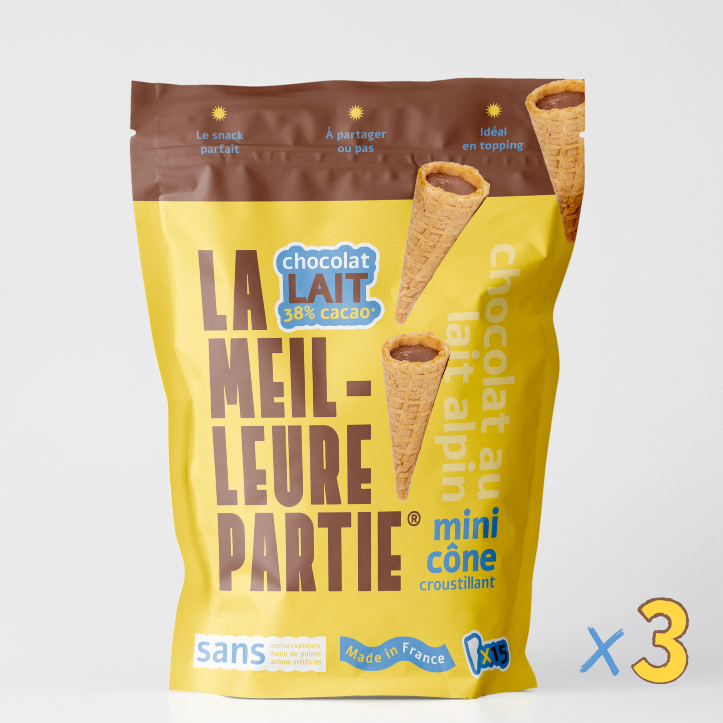 Mini Cône Chocolat Au Lait Alpin 38%