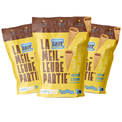 Mini Cône Chocolat Au Lait Alpin 38% Lot de 3 Sachets