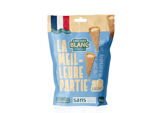 Mini Cône Chocolat Blanc 31% Lot de 5 Sachets