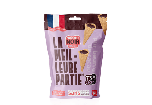 Mini Cône Chocolat Noir 73% Végan Lot de 5 Sachets