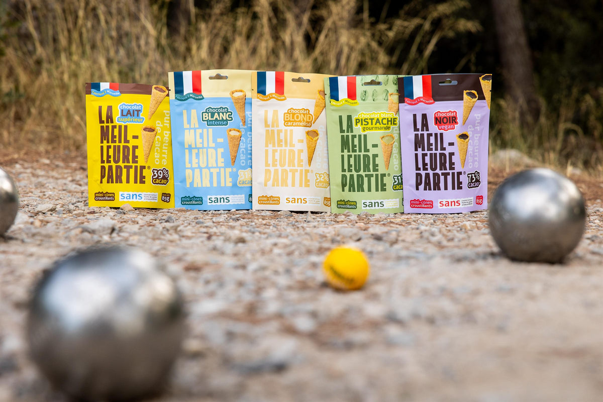 Gamme de sachets de mini cônes au chocolat La Meilleure Partie